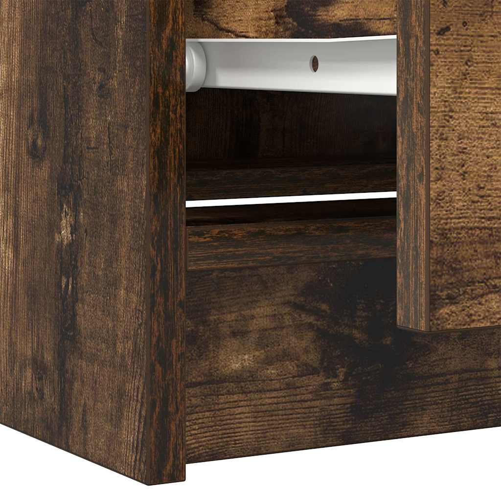 vidaXL Szafka RTV Dąb wędzony 60x35x54 cm Drewno klejone
