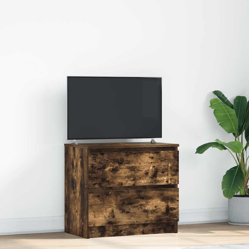 vidaXL Szafka RTV Dąb wędzony 60x35x54 cm Drewno klejone