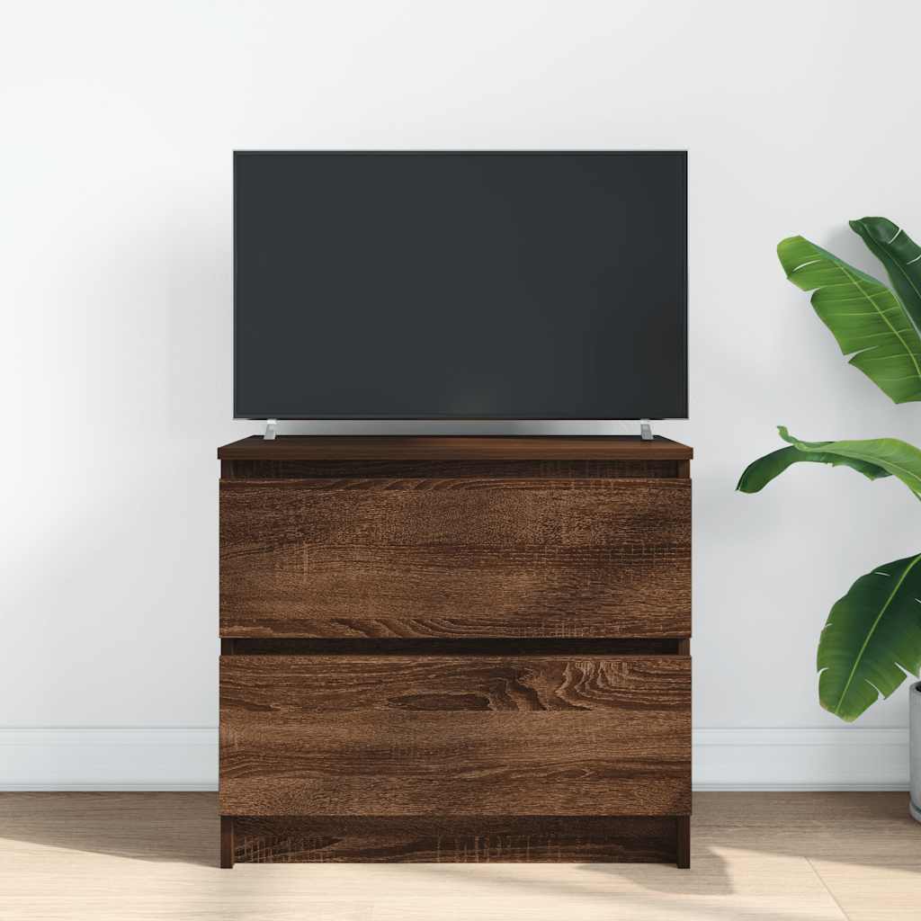 vidaXL Szafka RTV Brązowy Dąb 60x35x54 cm Drewno klejone