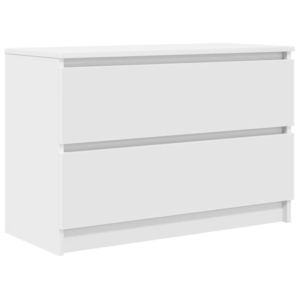 vidaXL Szafka RTV Biała 80x35x54 cm Drewno klejone
