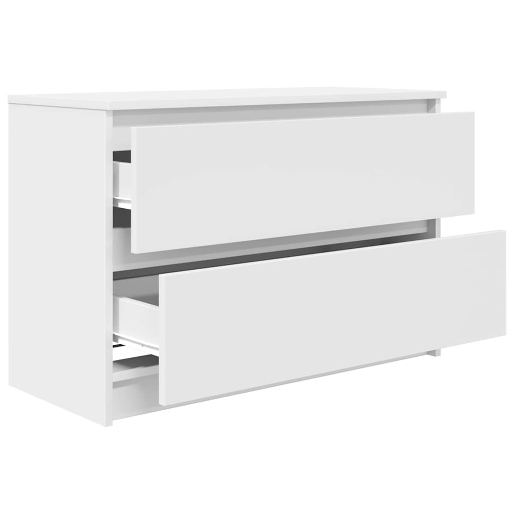 vidaXL Szafka RTV Biała 80x35x54 cm Drewno klejone