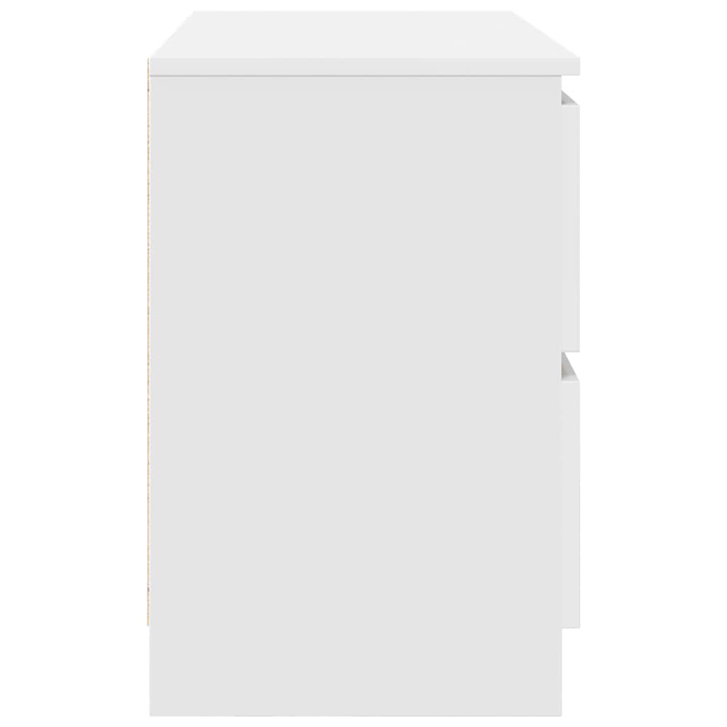 vidaXL Szafka RTV Biała 80x35x54 cm Drewno klejone