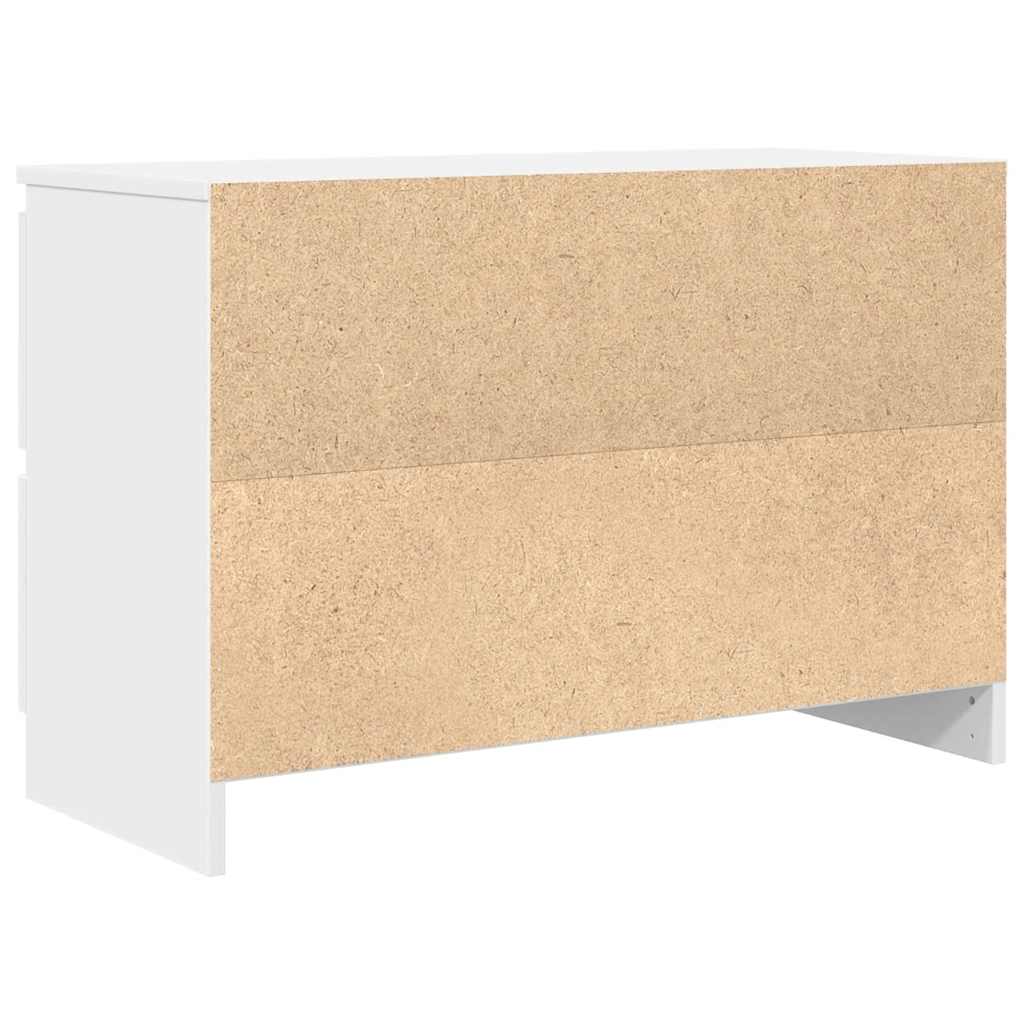 vidaXL Szafka RTV Biała 80x35x54 cm Drewno klejone