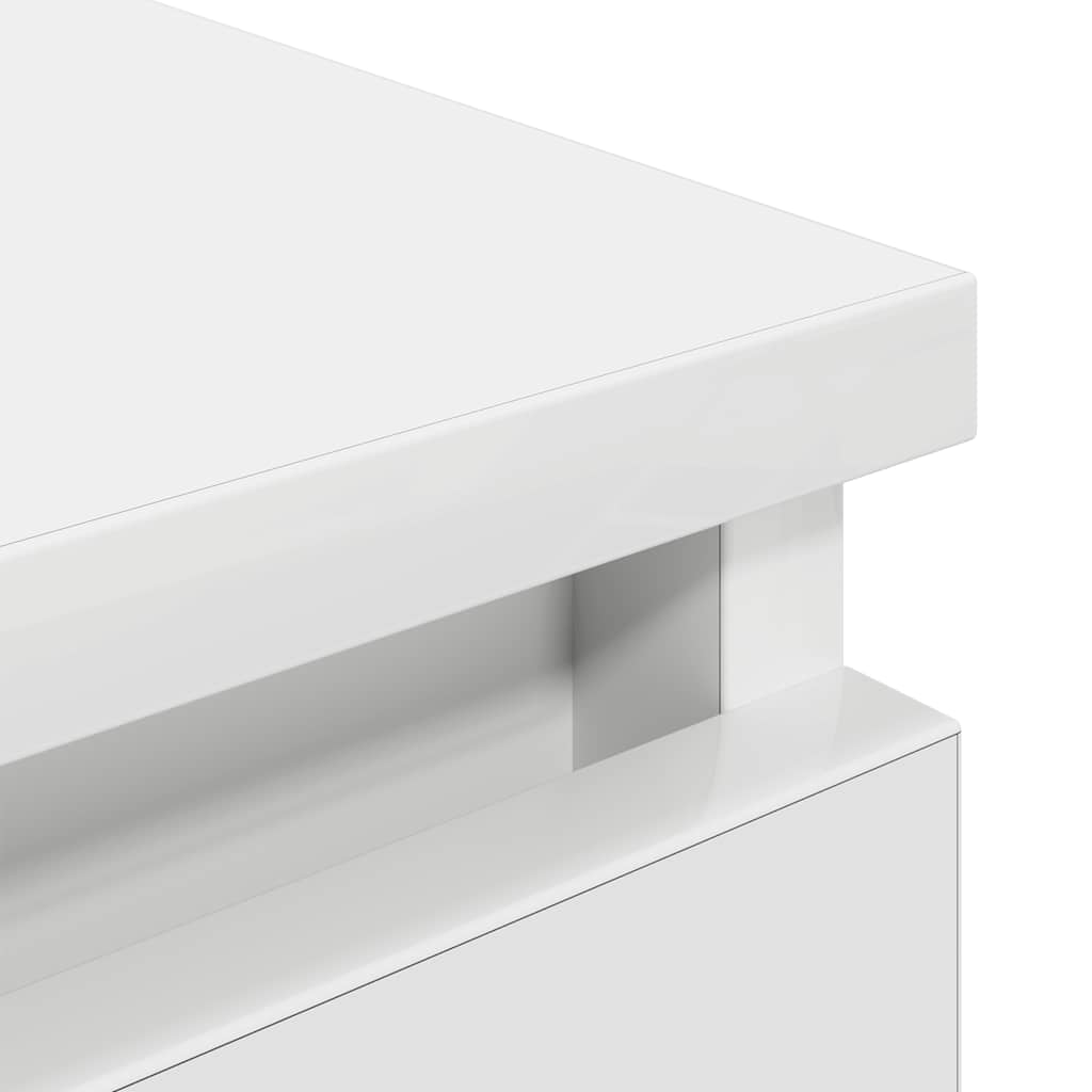 vidaXL Szafka RTV Biała 80x35x54 cm Drewno klejone