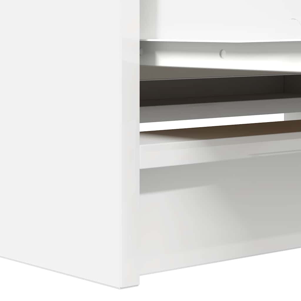 vidaXL Szafka RTV Biała 80x35x54 cm Drewno klejone
