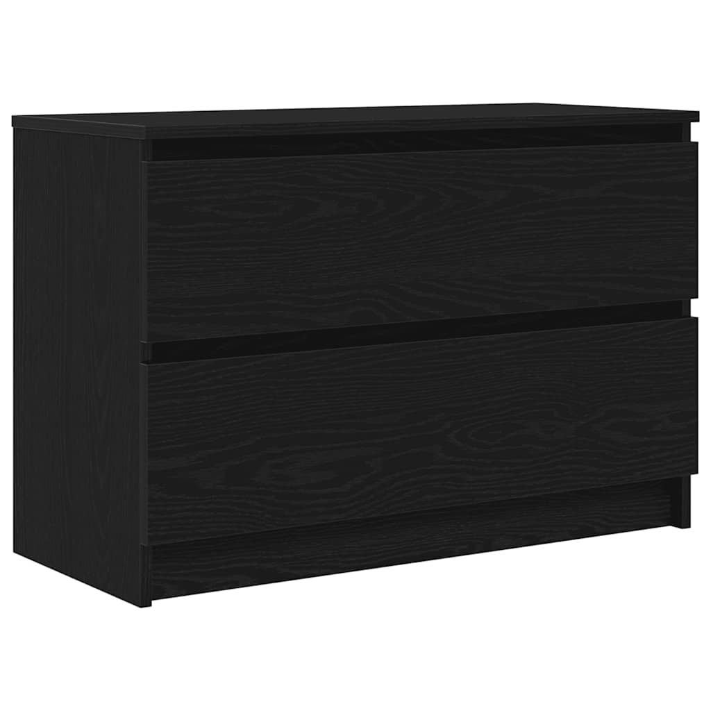 vidaXL Szafka pod TV Czarna 80x35x54 cm Drewno klejone