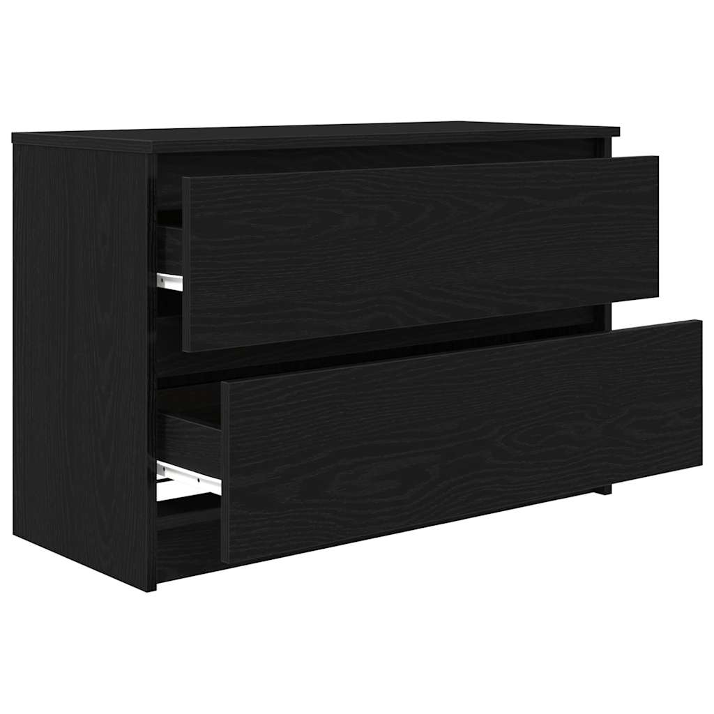 vidaXL Szafka pod TV Czarna 80x35x54 cm Drewno klejone