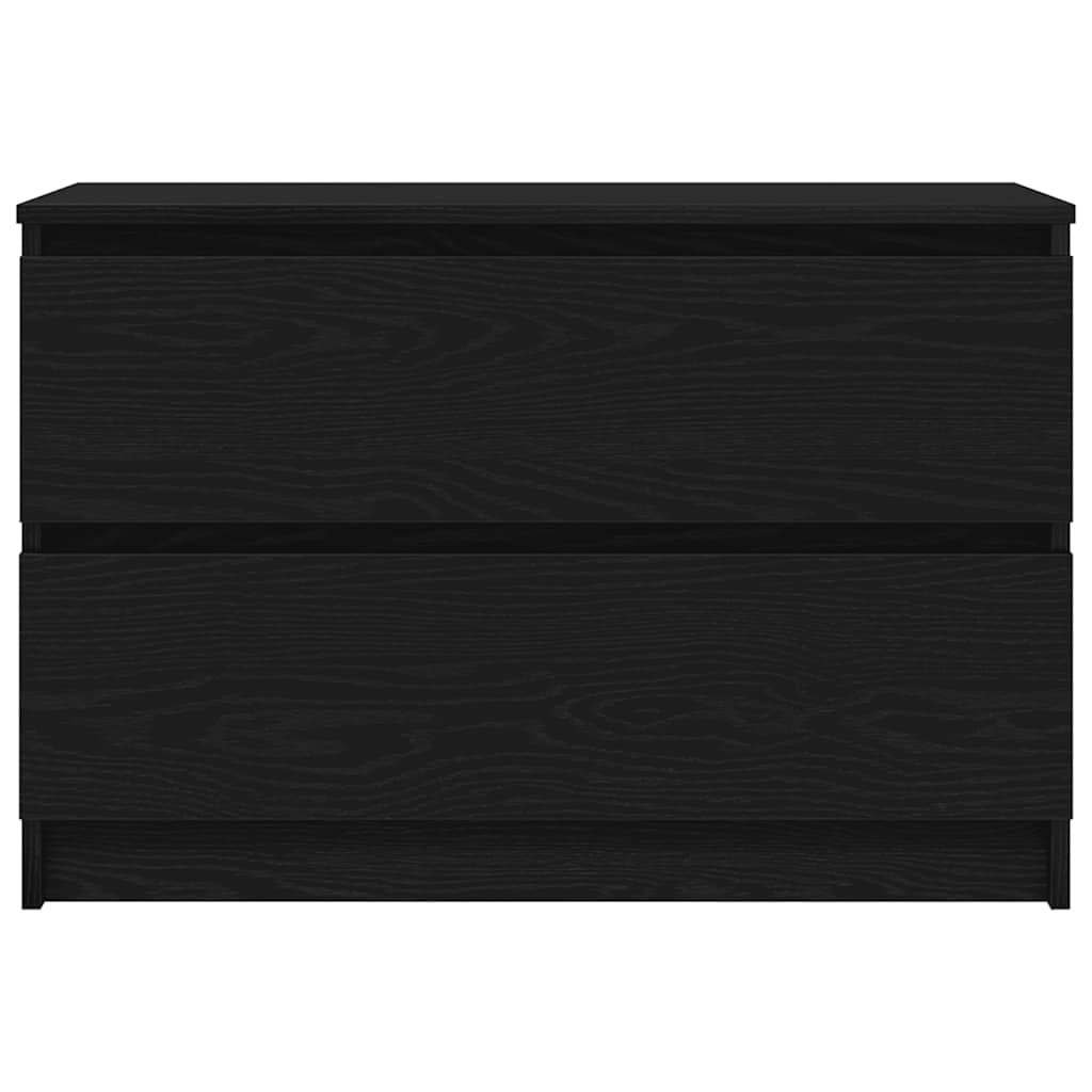 vidaXL Szafka pod TV Czarna 80x35x54 cm Drewno klejone