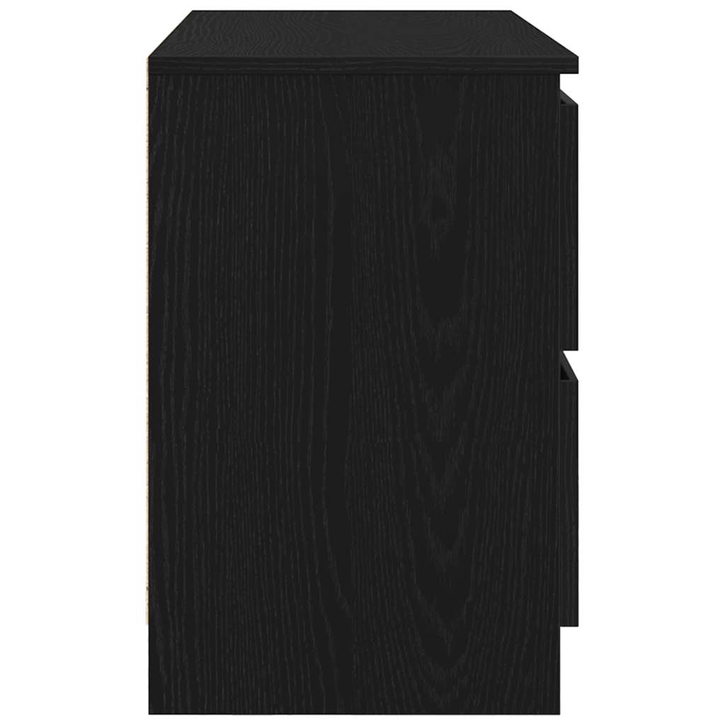 vidaXL Szafka pod TV Czarna 80x35x54 cm Drewno klejone