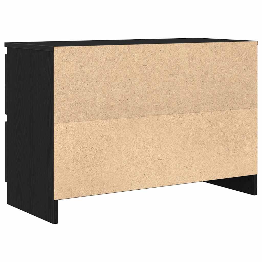 vidaXL Szafka pod TV Czarna 80x35x54 cm Drewno klejone