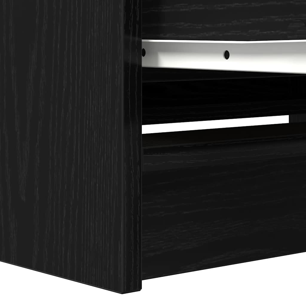 vidaXL Szafka pod TV Czarna 80x35x54 cm Drewno klejone