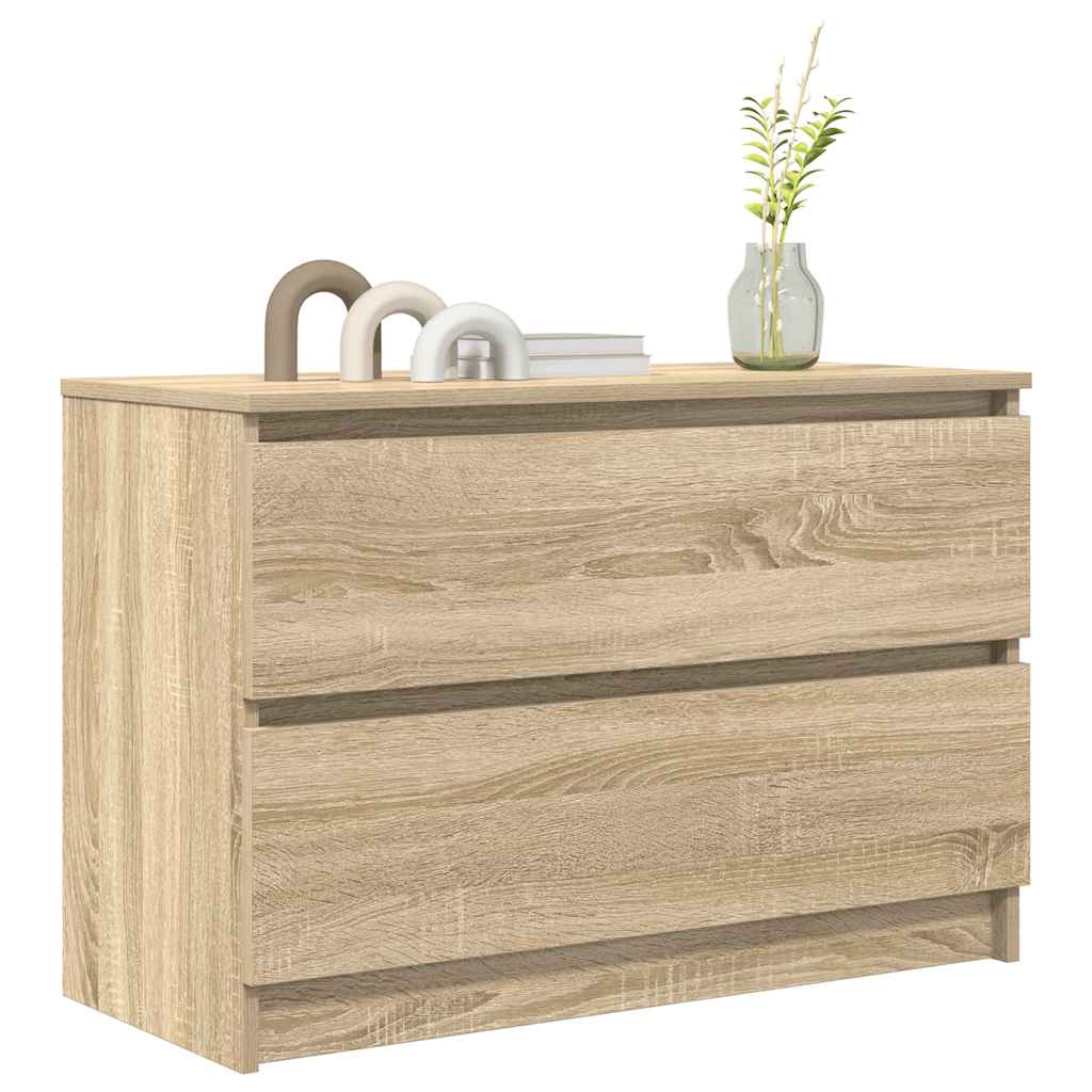 vidaXL Szafka RTV Sonoma Oak 80x35x54 cm Drewno klejone