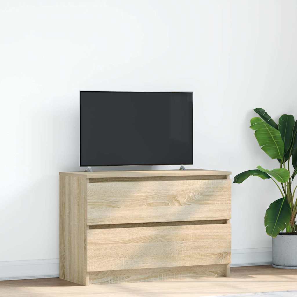 vidaXL Szafka RTV Sonoma Oak 80x35x54 cm Drewno klejone