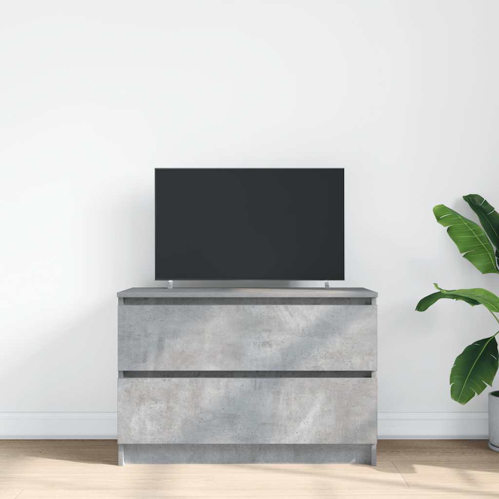 vidaXL Szafka RTV Betonowa Szara 80x35x54 cm Drewno klejone