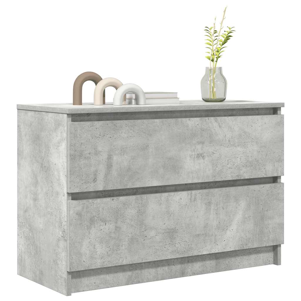 vidaXL Szafka RTV Betonowa Szara 80x35x54 cm Drewno klejone
