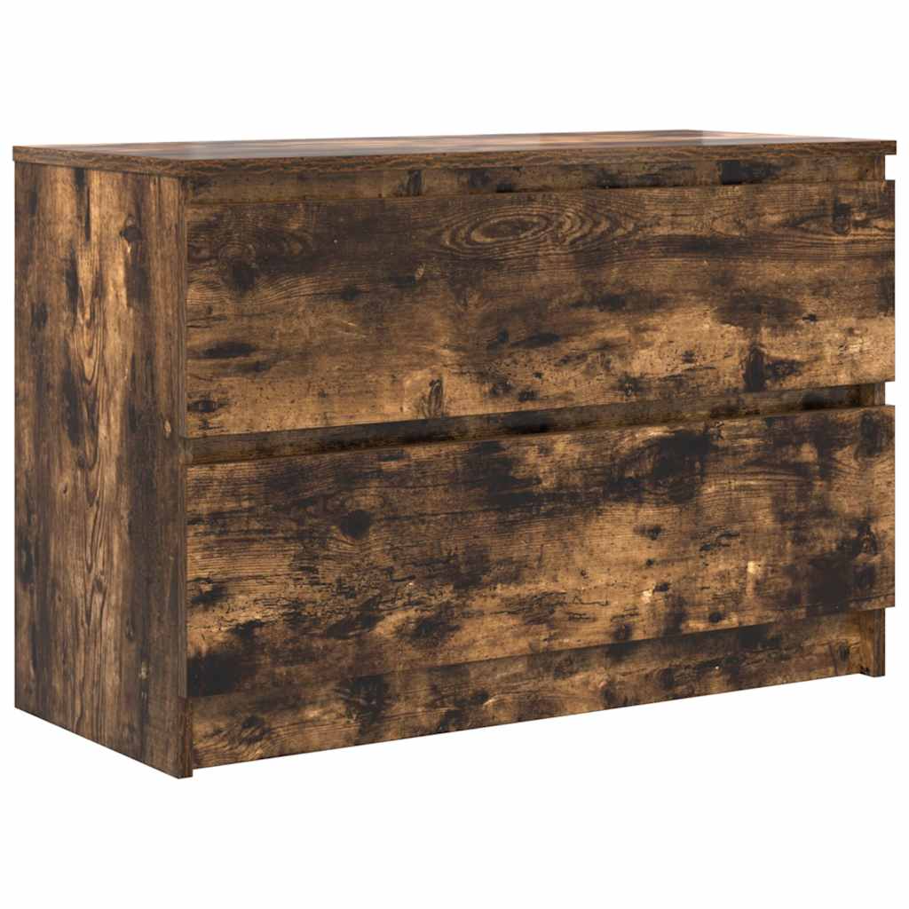 vidaXL Szafka RTV Dąb wędzony 80x35x54 cm Drewno klejone