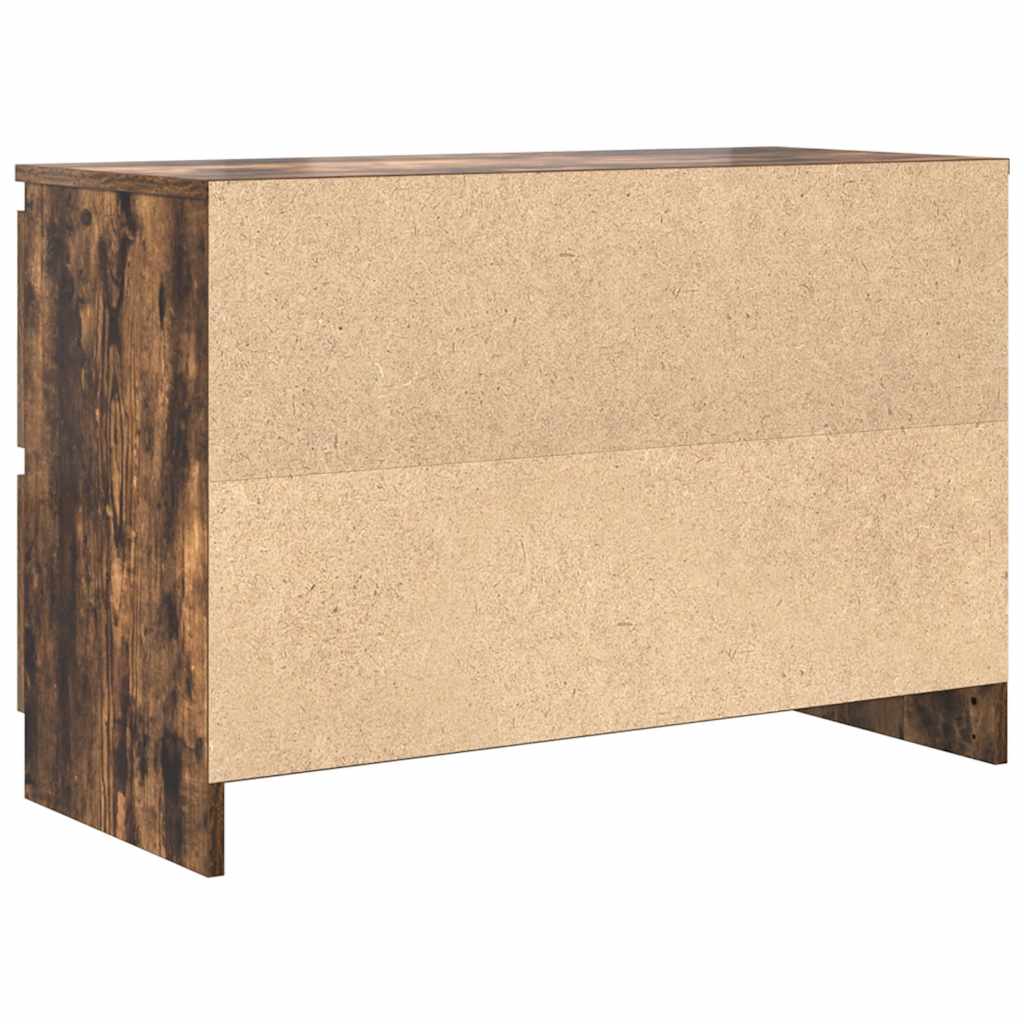 vidaXL Szafka RTV Dąb wędzony 80x35x54 cm Drewno klejone