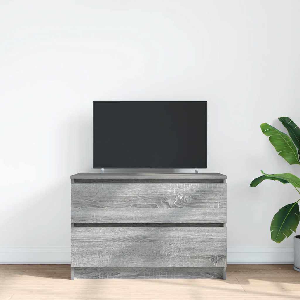 vidaXL Szafka RTV Szara Sonoma 80x35x54 cm Drewno klejone