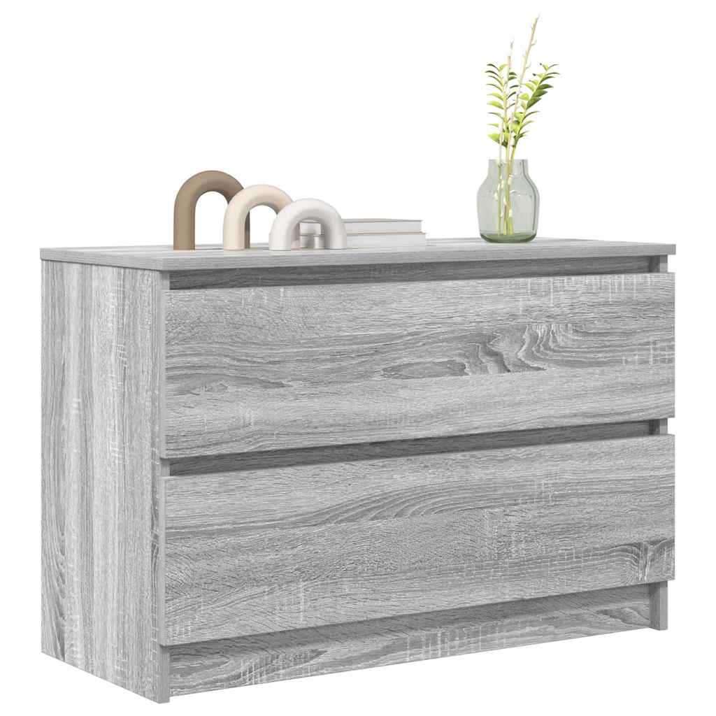 vidaXL Szafka RTV Szara Sonoma 80x35x54 cm Drewno klejone