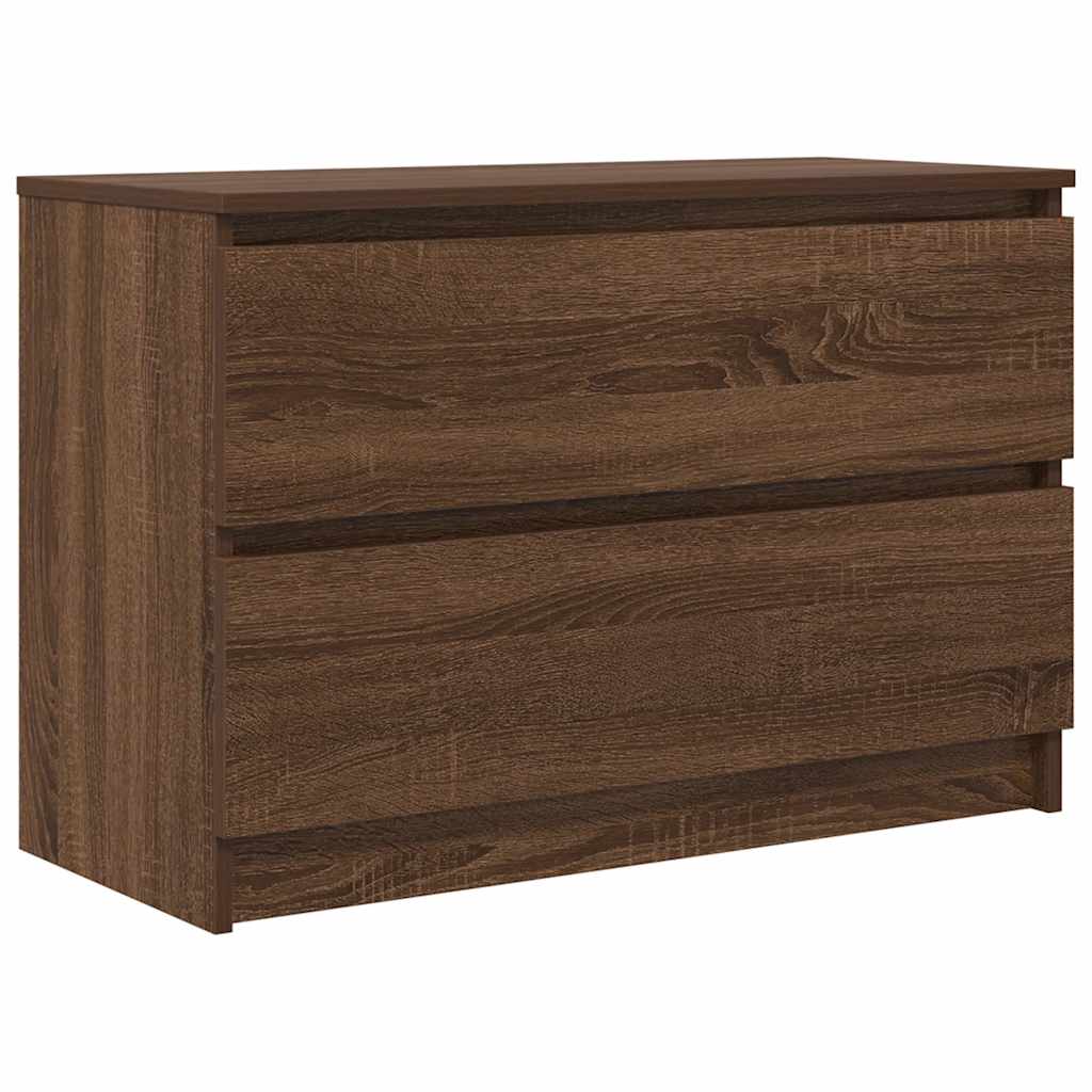 vidaXL Szafka RTV Brązowy Dąb 80x35x54 cm Drewno klejone