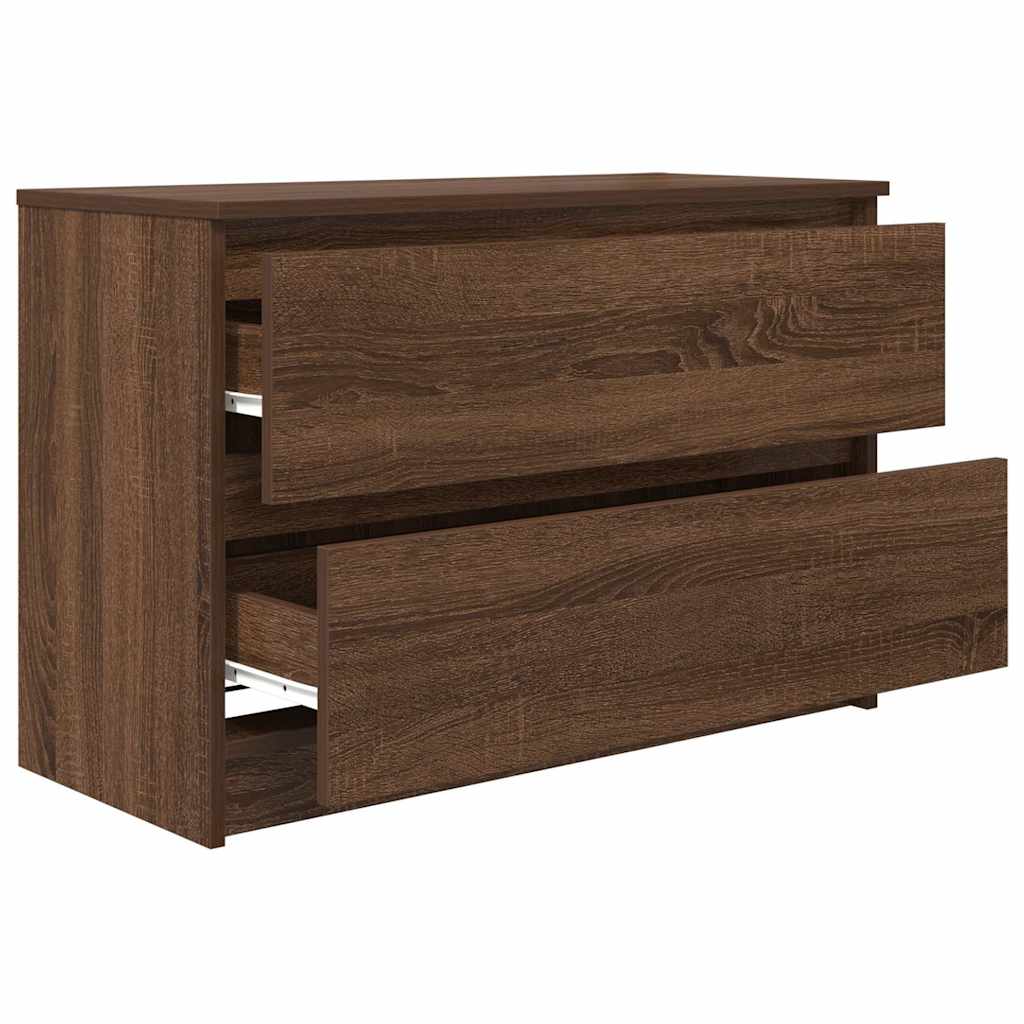 vidaXL Szafka RTV Brązowy Dąb 80x35x54 cm Drewno klejone