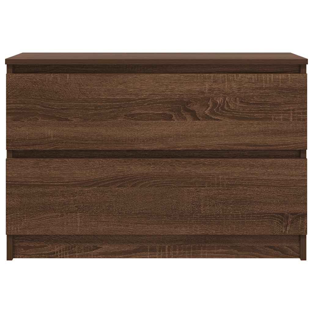 vidaXL Szafka RTV Brązowy Dąb 80x35x54 cm Drewno klejone