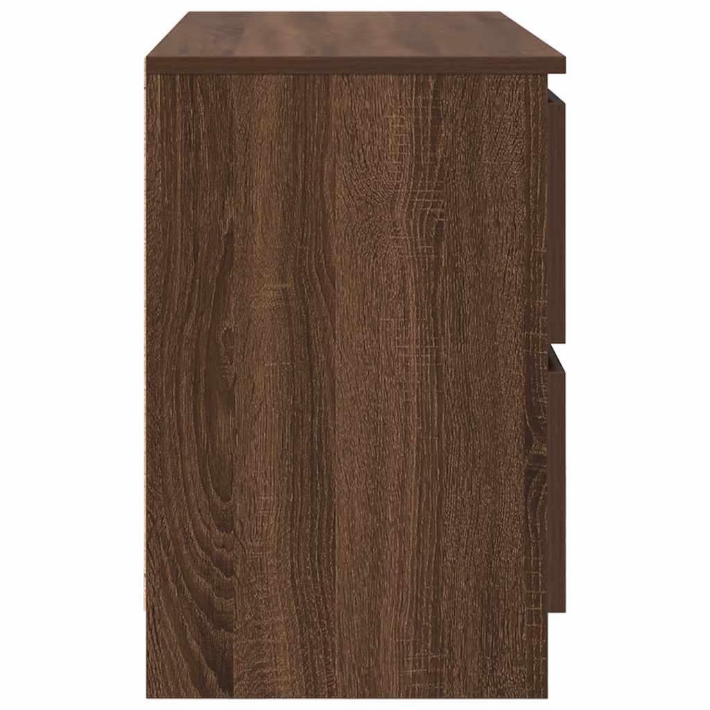 vidaXL Szafka RTV Brązowy Dąb 80x35x54 cm Drewno klejone