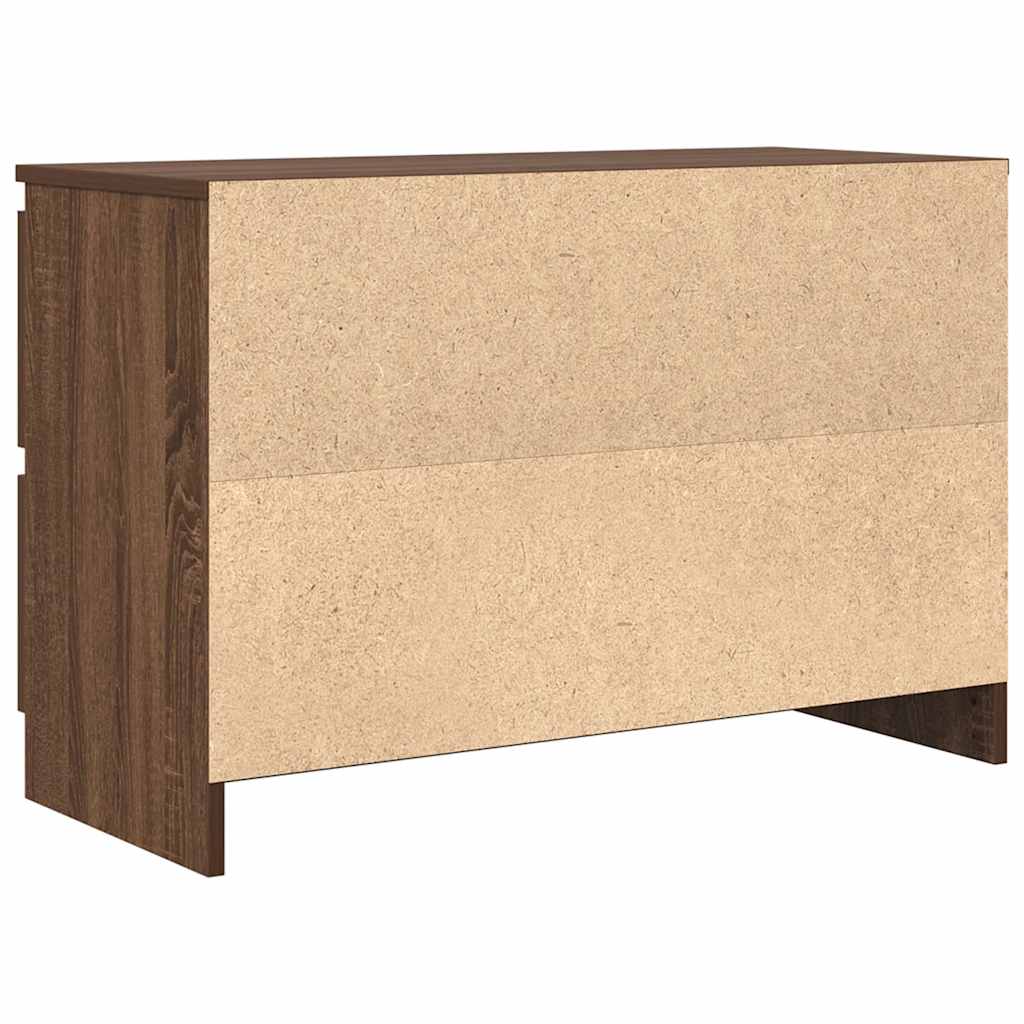 vidaXL Szafka RTV Brązowy Dąb 80x35x54 cm Drewno klejone
