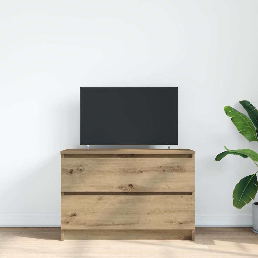 vidaXL Szafka RTV Artisan Oak 80x35x54 cm Drewno klejone