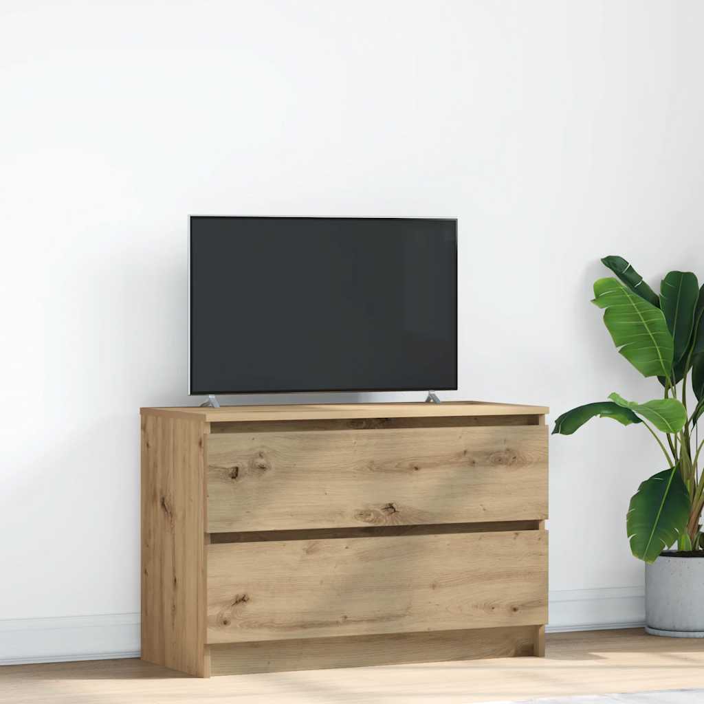 vidaXL Szafka RTV Artisan Oak 80x35x54 cm Drewno klejone