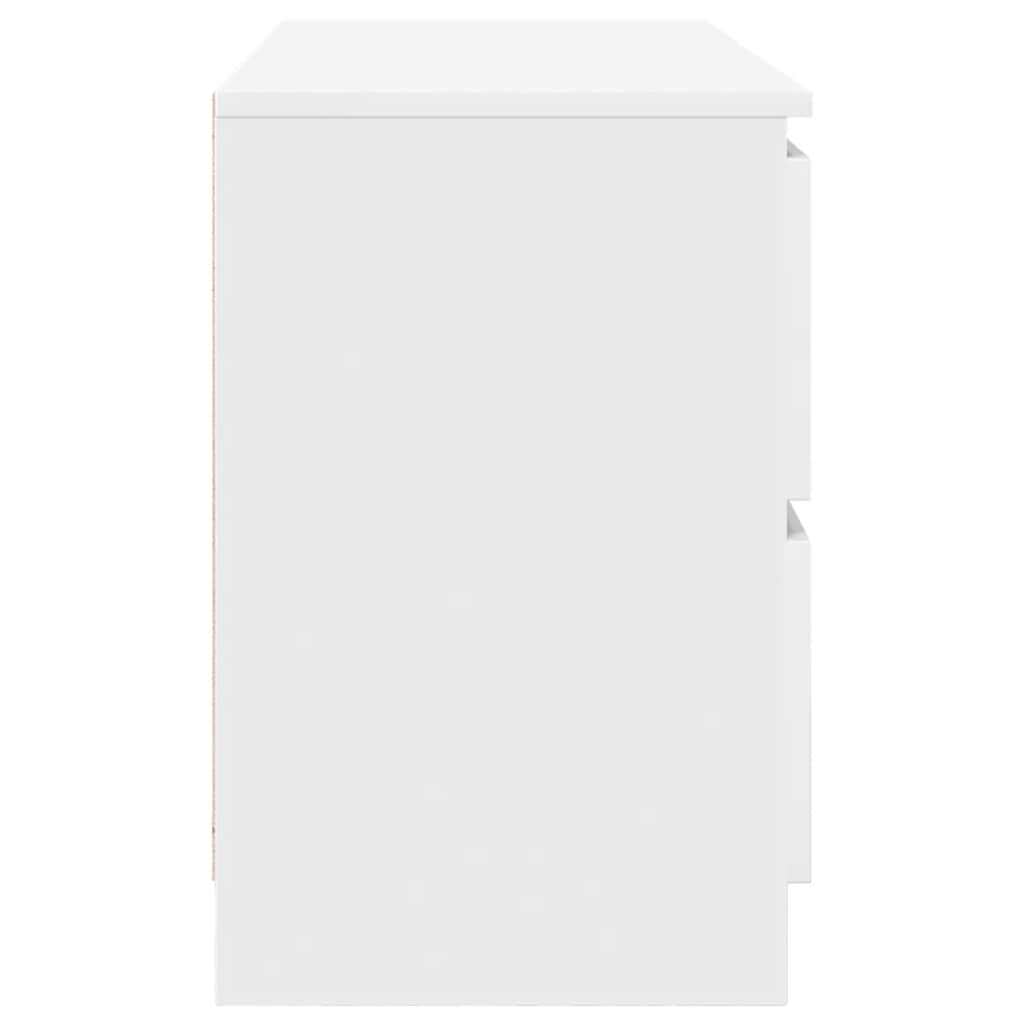 vidaXL Szafka RTV Biała 100x35x54 cm Drewno klejone