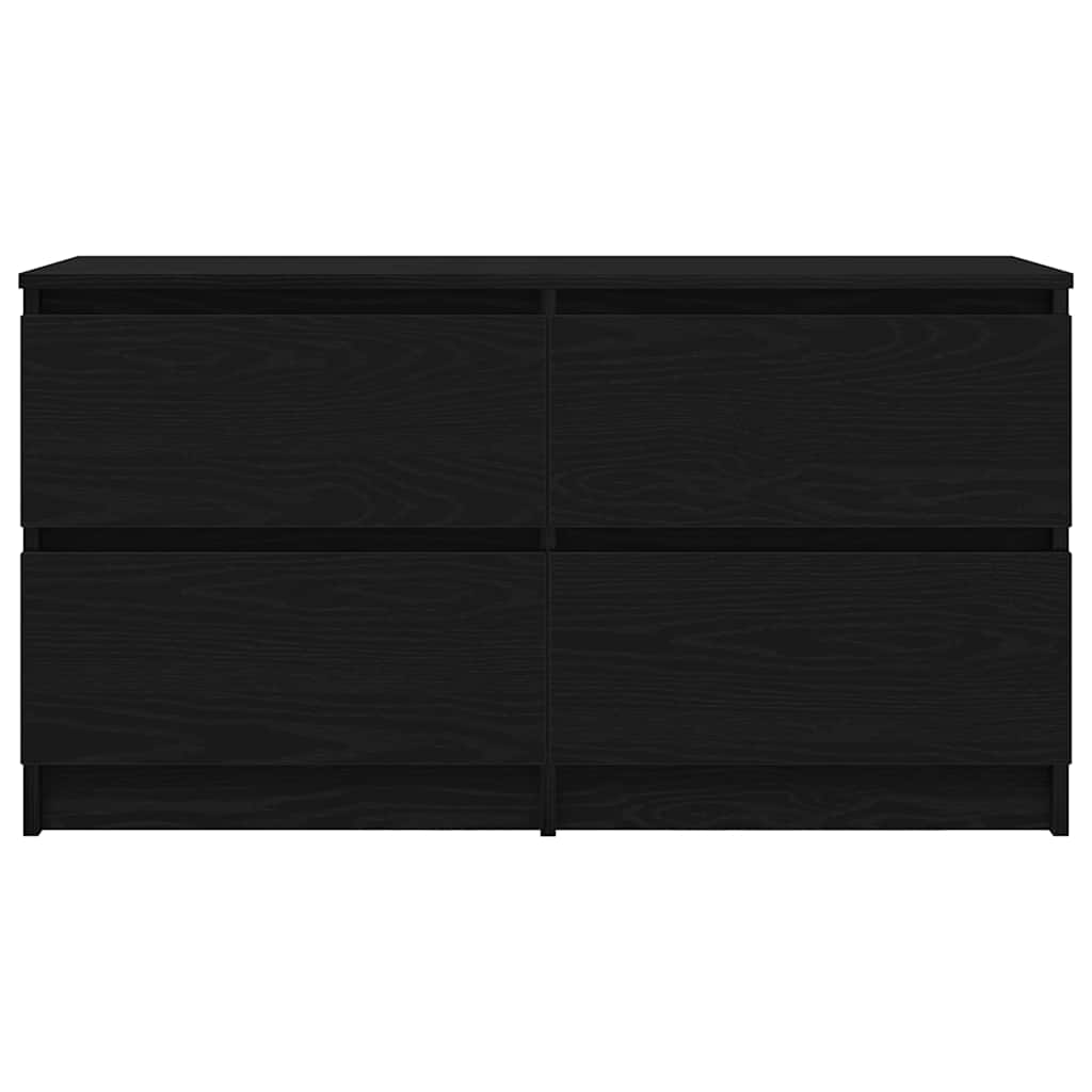 vidaXL Szafka pod TV Czarna 100x35x54 cm Drewno klejone