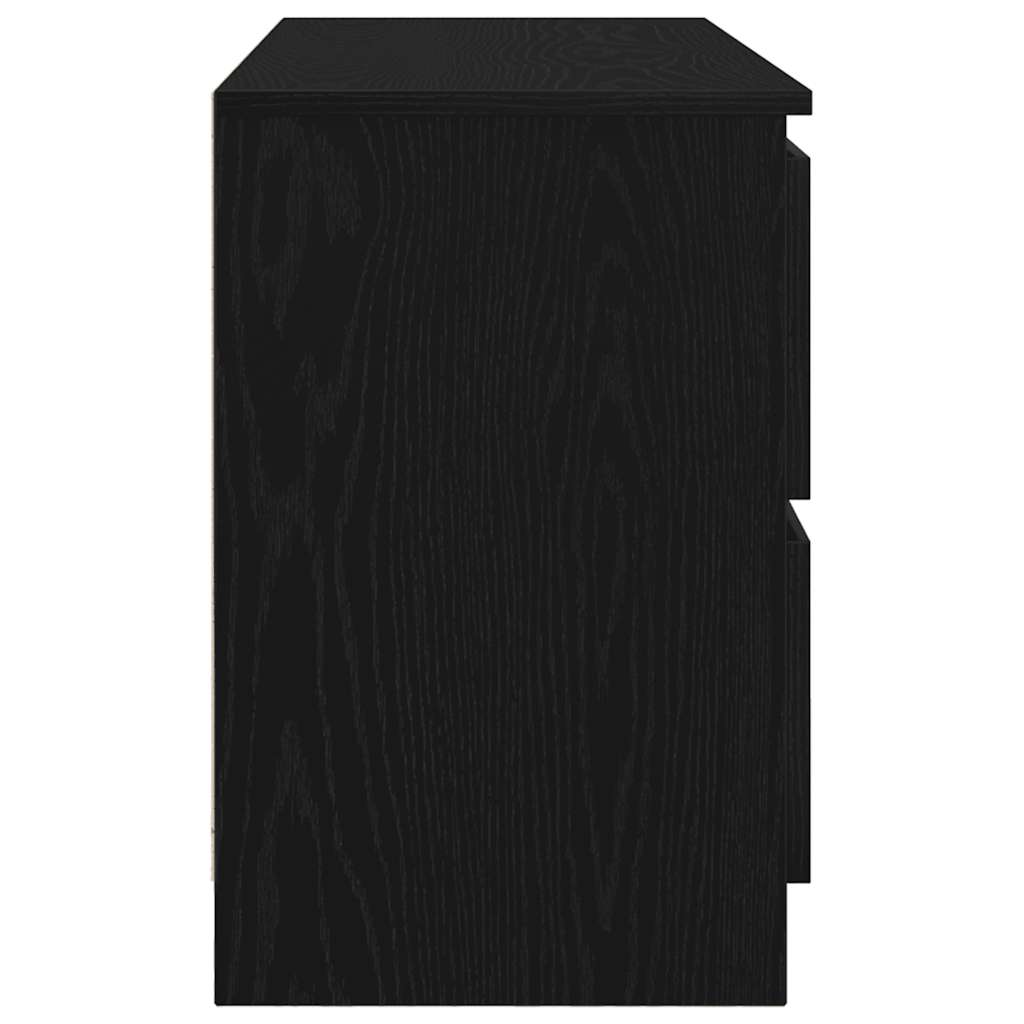 vidaXL Szafka pod TV Czarna 100x35x54 cm Drewno klejone