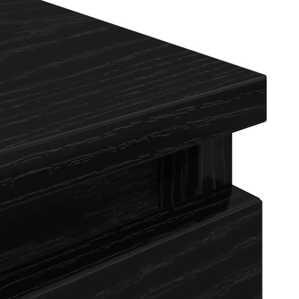 vidaXL Szafka pod TV Czarna 100x35x54 cm Drewno klejone