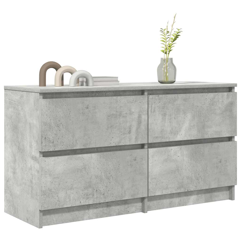 vidaXL Szafka RTV Beton Szary 100x35x54 cm Drewno klejone