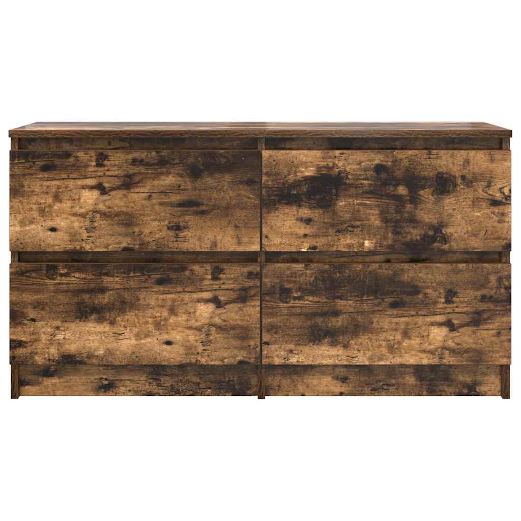 vidaXL Szafka RTV Dąb wędzony 100x35x54 cm Drewno klejone