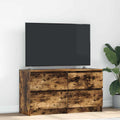vidaXL Szafka RTV Dąb wędzony 100x35x54 cm Drewno klejone