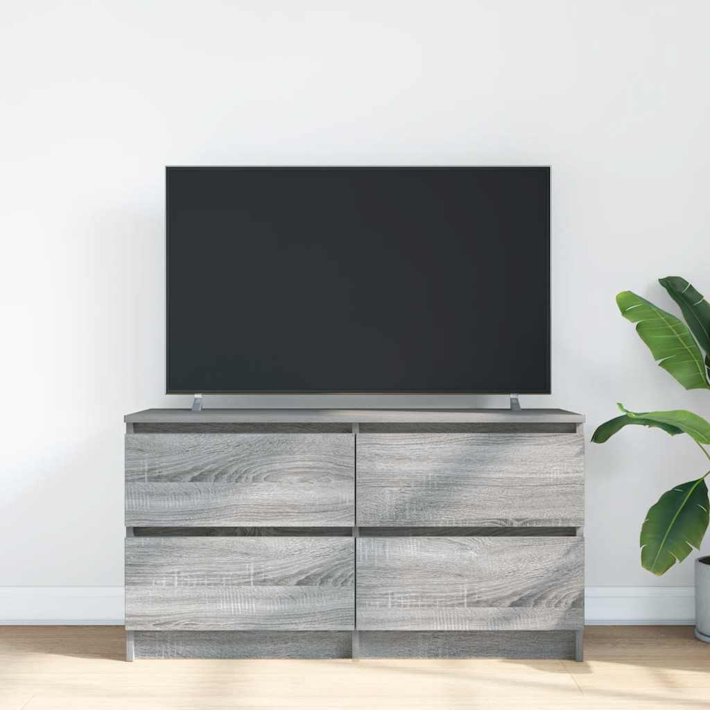 vidaXL Szafka RTV Szara Sonoma 100x35x54 cm Drewno klejone