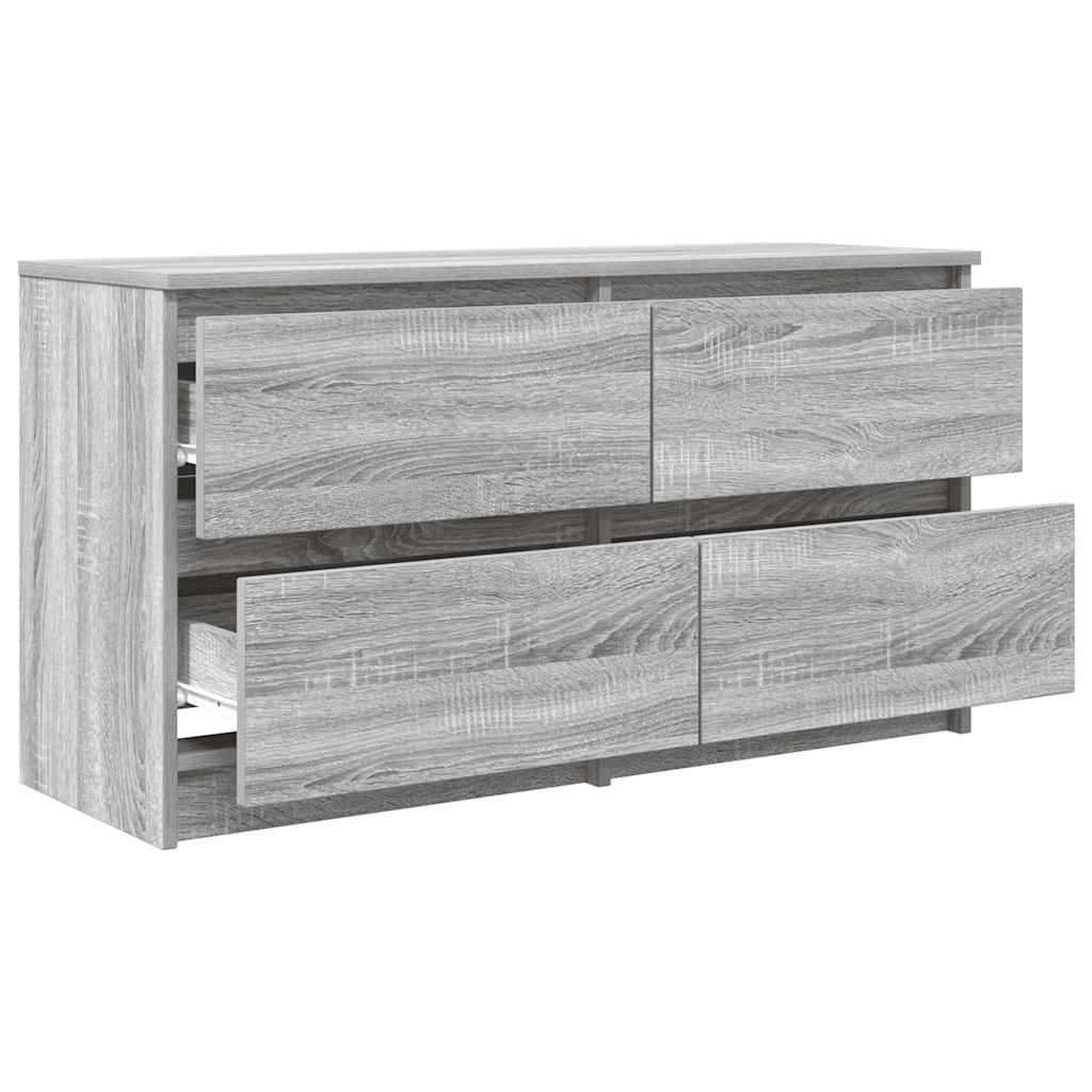 vidaXL Szafka RTV Szara Sonoma 100x35x54 cm Drewno klejone