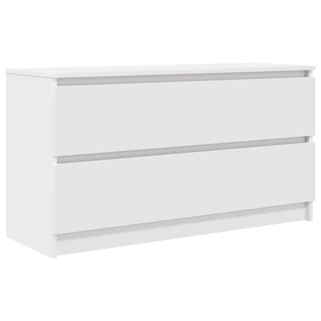 vidaXL Szafka RTV Biała 100x35x54 cm Drewno klejone