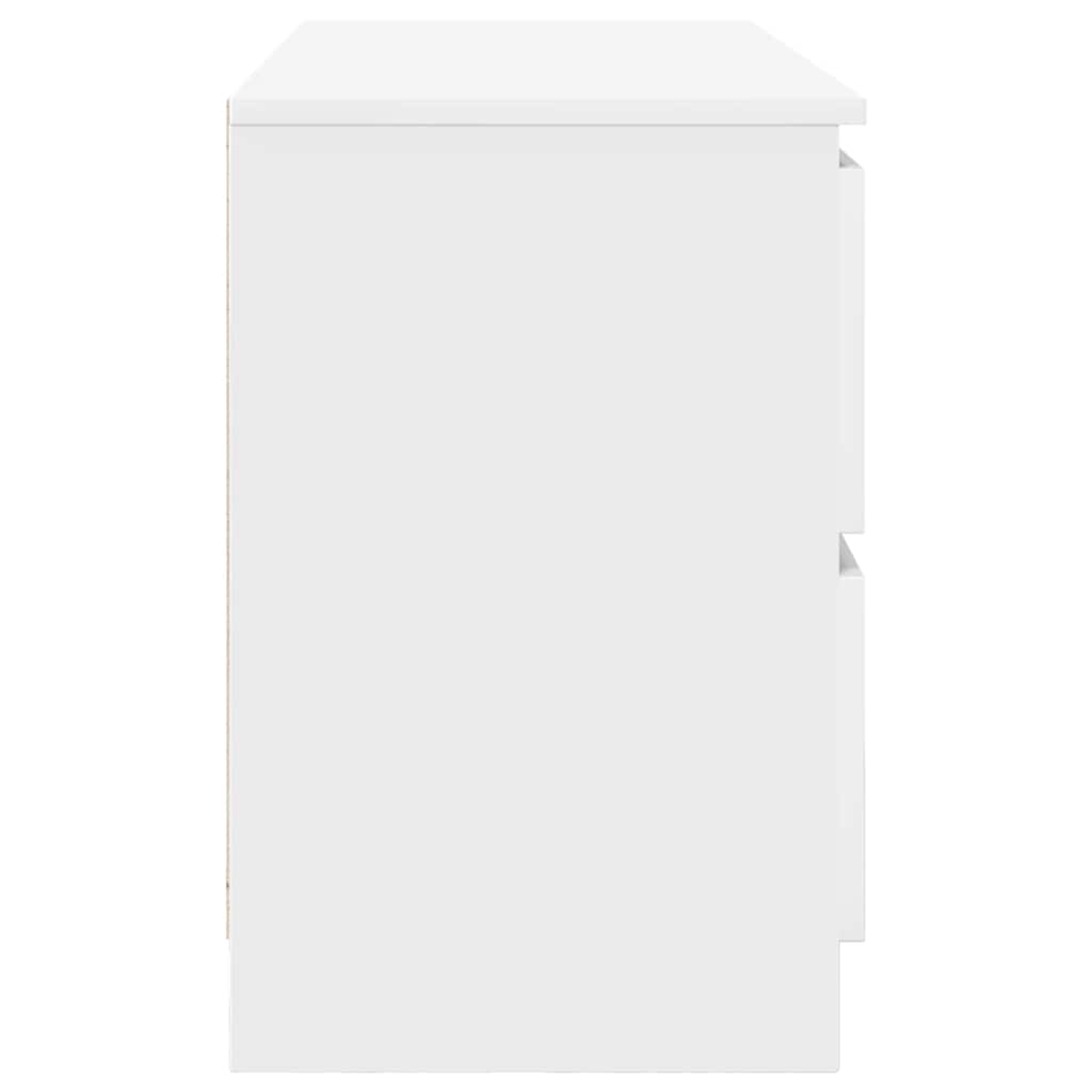vidaXL Szafka RTV Biała 100x35x54 cm Drewno klejone