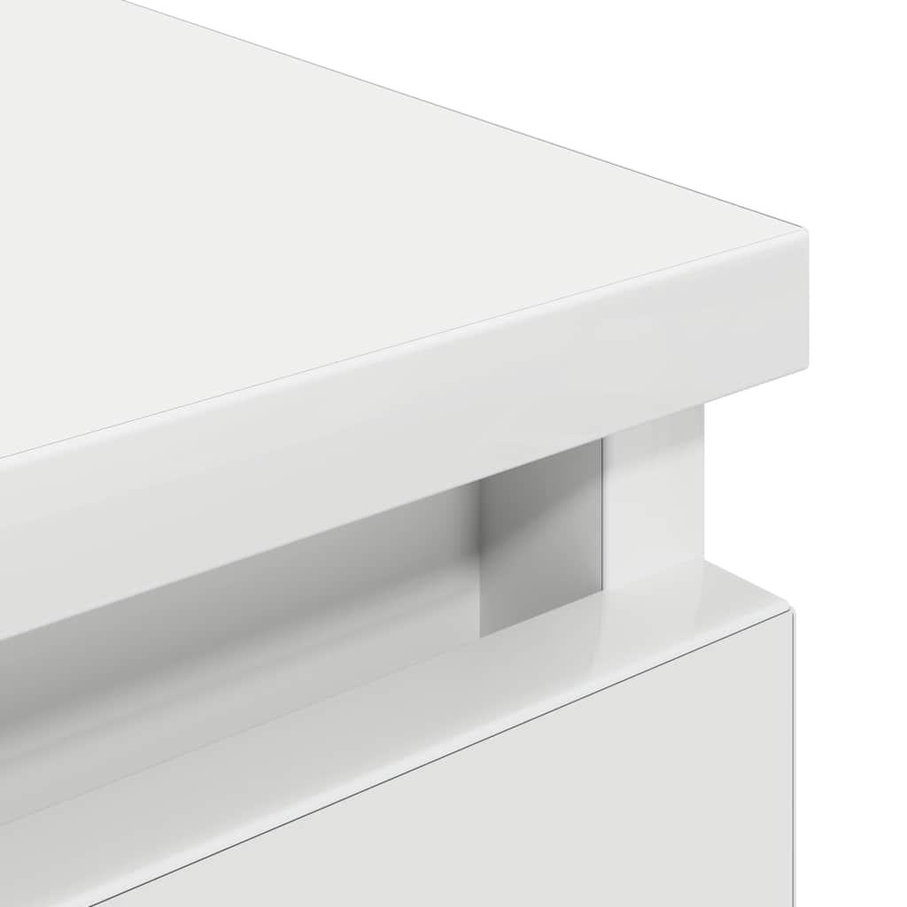 vidaXL Szafka RTV Biała 100x35x54 cm Drewno klejone