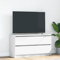vidaXL Szafka RTV Biała 100x35x54 cm Drewno klejone