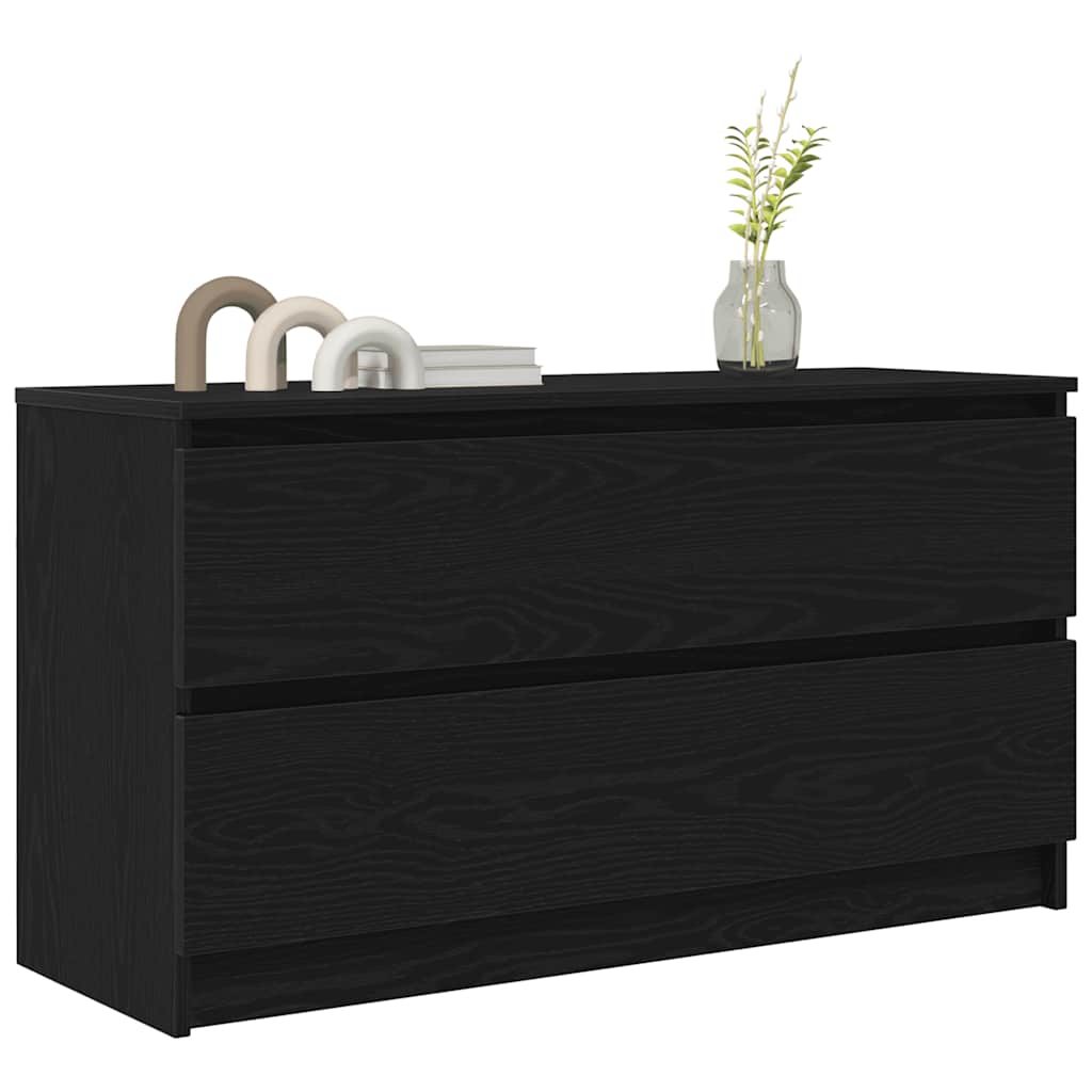 vidaXL Szafka pod TV Czarna 100x35x54 cm Drewno klejone