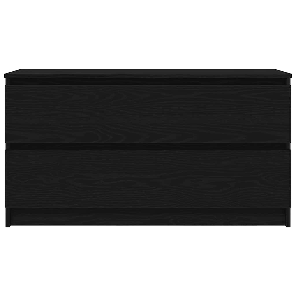 vidaXL Szafka pod TV Czarna 100x35x54 cm Drewno klejone