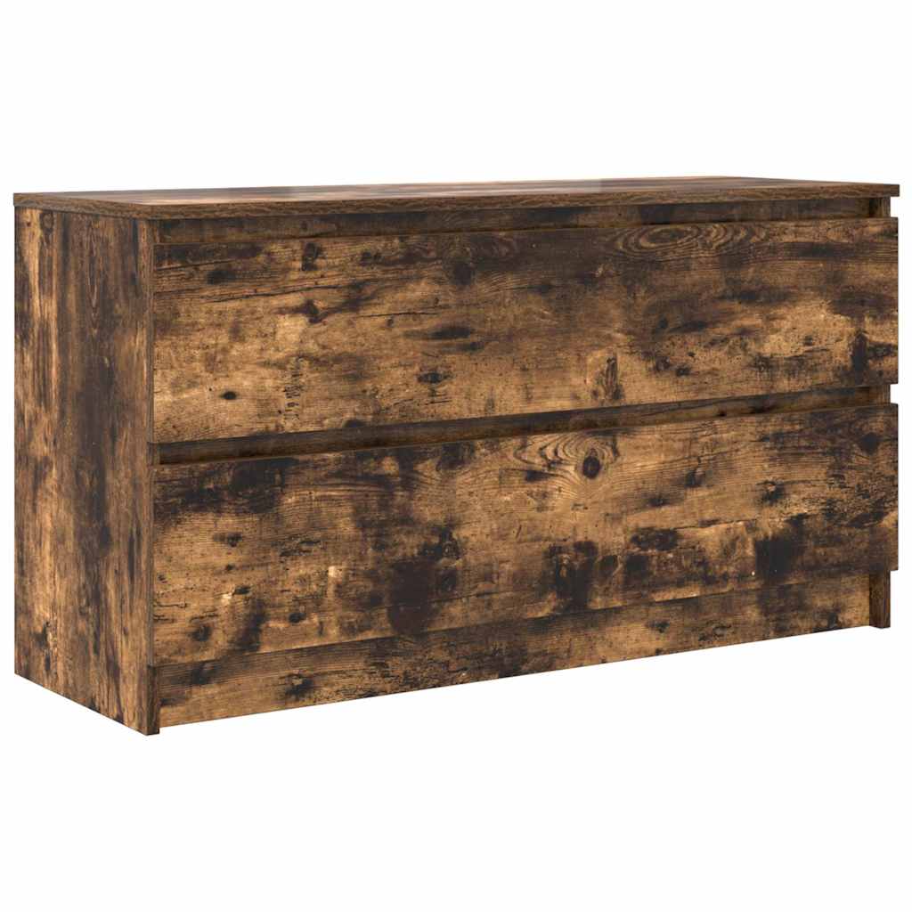 vidaXL Szafka RTV Dąb wędzony 100x35x54 cm Drewno klejone