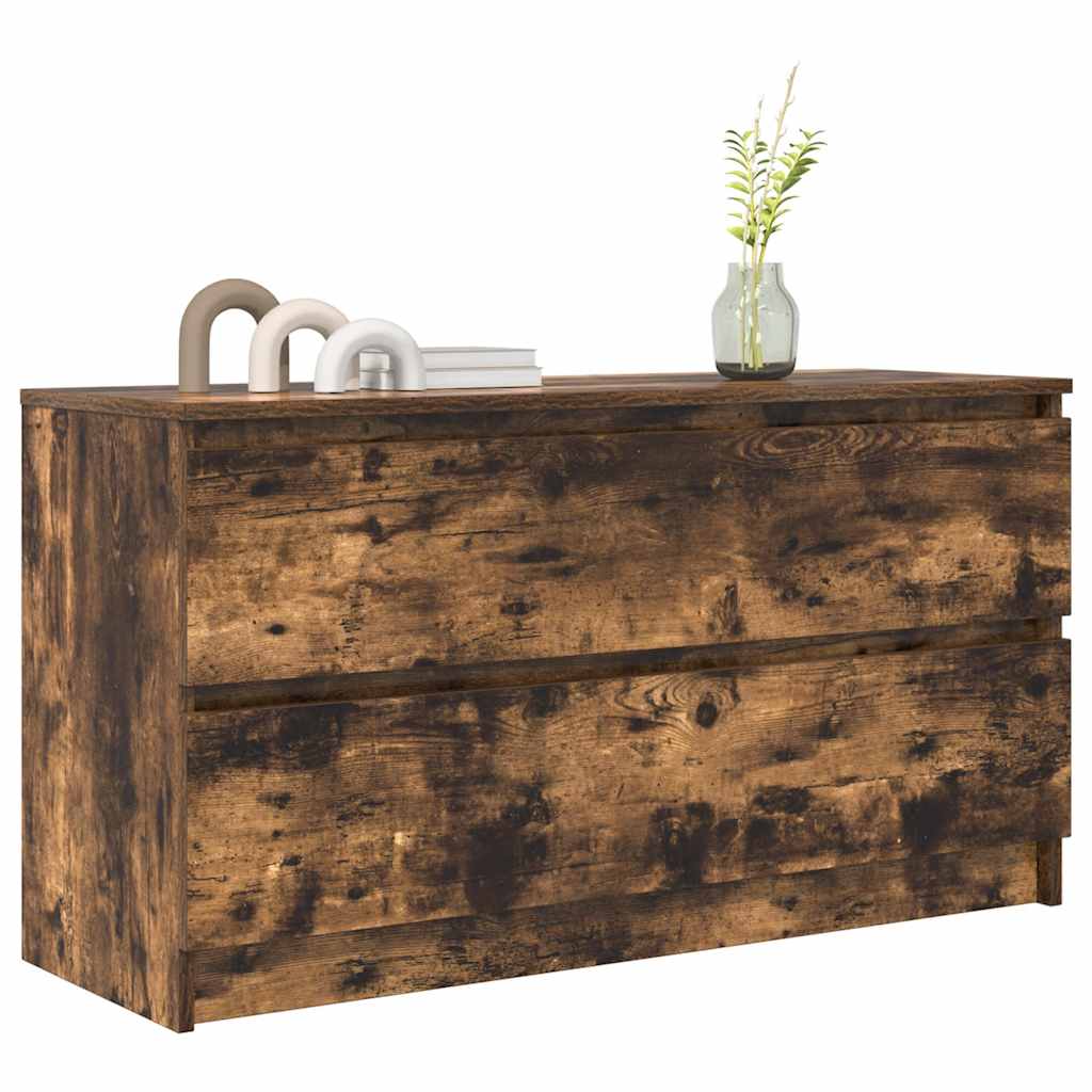 vidaXL Szafka RTV Dąb wędzony 100x35x54 cm Drewno klejone