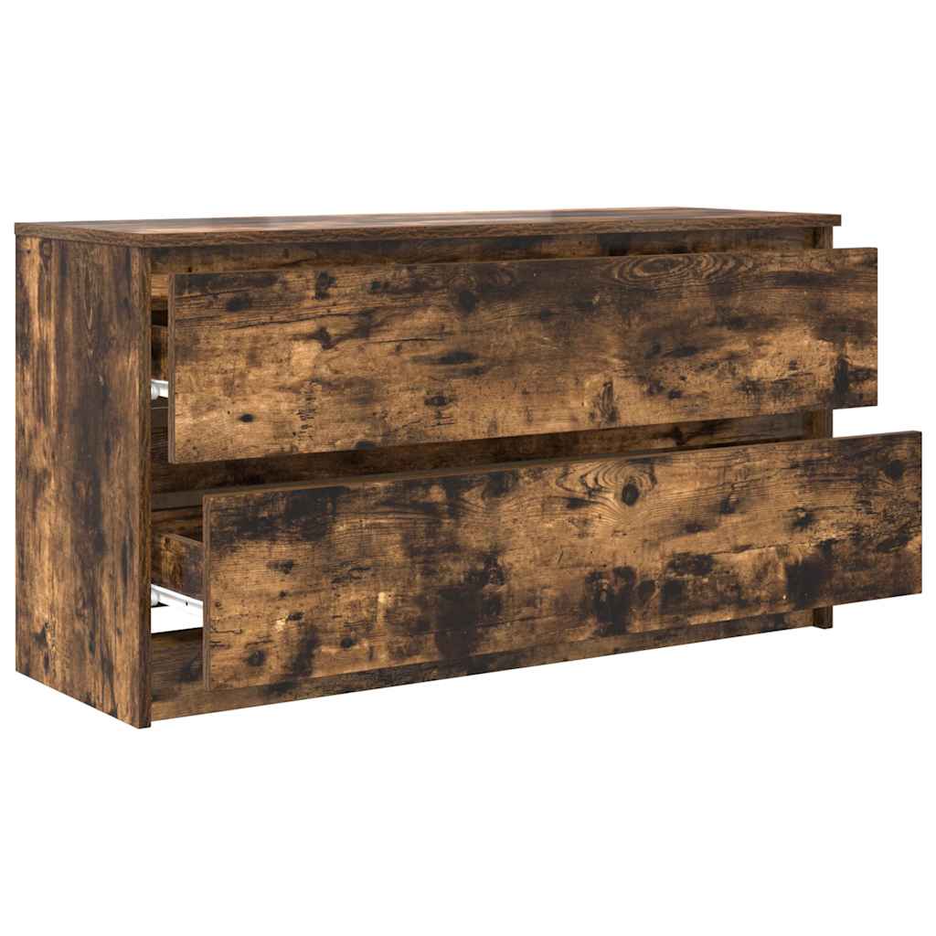 vidaXL Szafka RTV Dąb wędzony 100x35x54 cm Drewno klejone