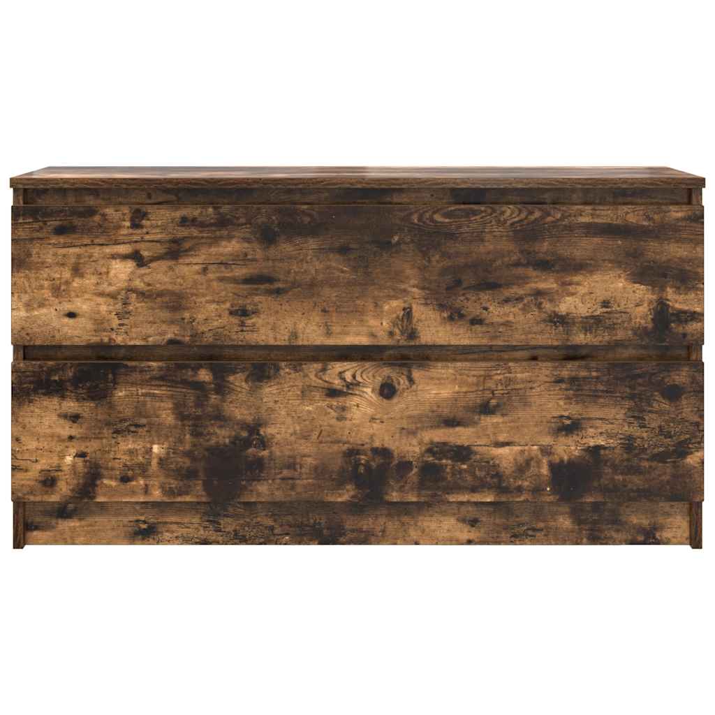 vidaXL Szafka RTV Dąb wędzony 100x35x54 cm Drewno klejone