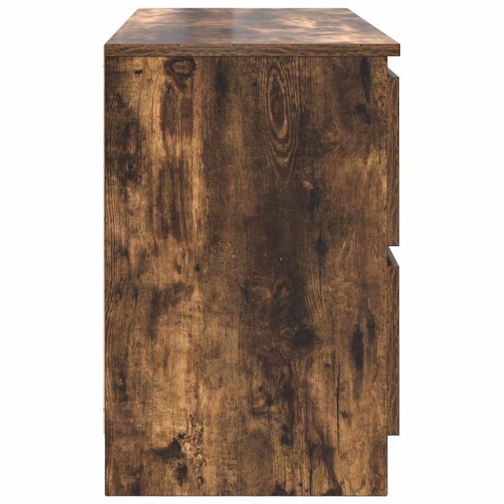 vidaXL Szafka RTV Dąb wędzony 100x35x54 cm Drewno klejone